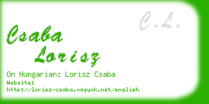 csaba lorisz business card